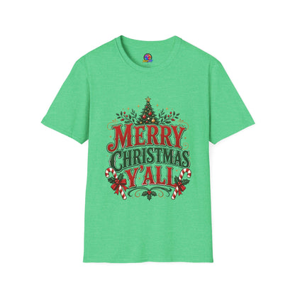 Merry Christmas Y'all T-Shirt — Festive Holiday Tree Tee