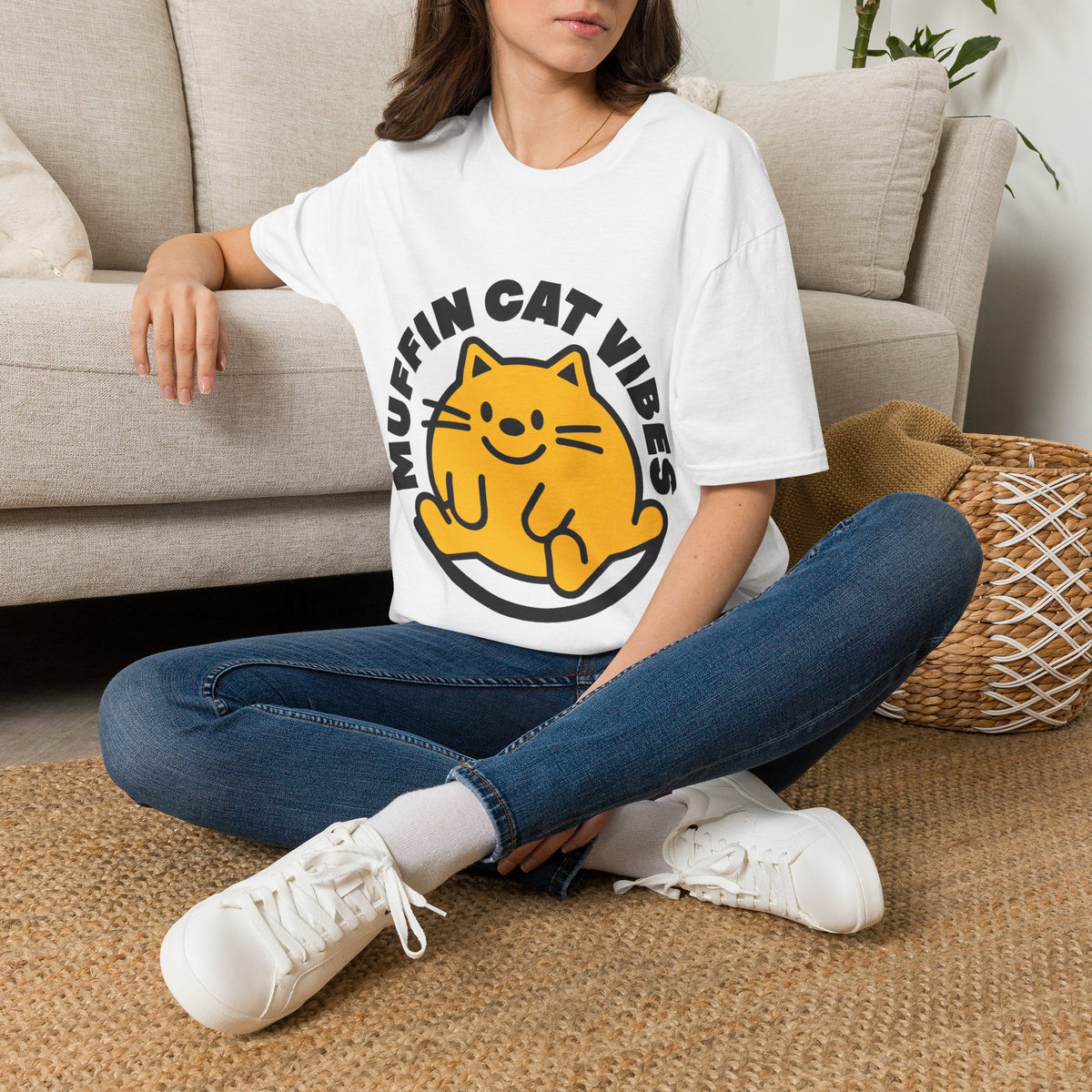Muffin Cat Vibes Retro Cute Kitten Graphic T-Shirt - Trending Now - September 2026