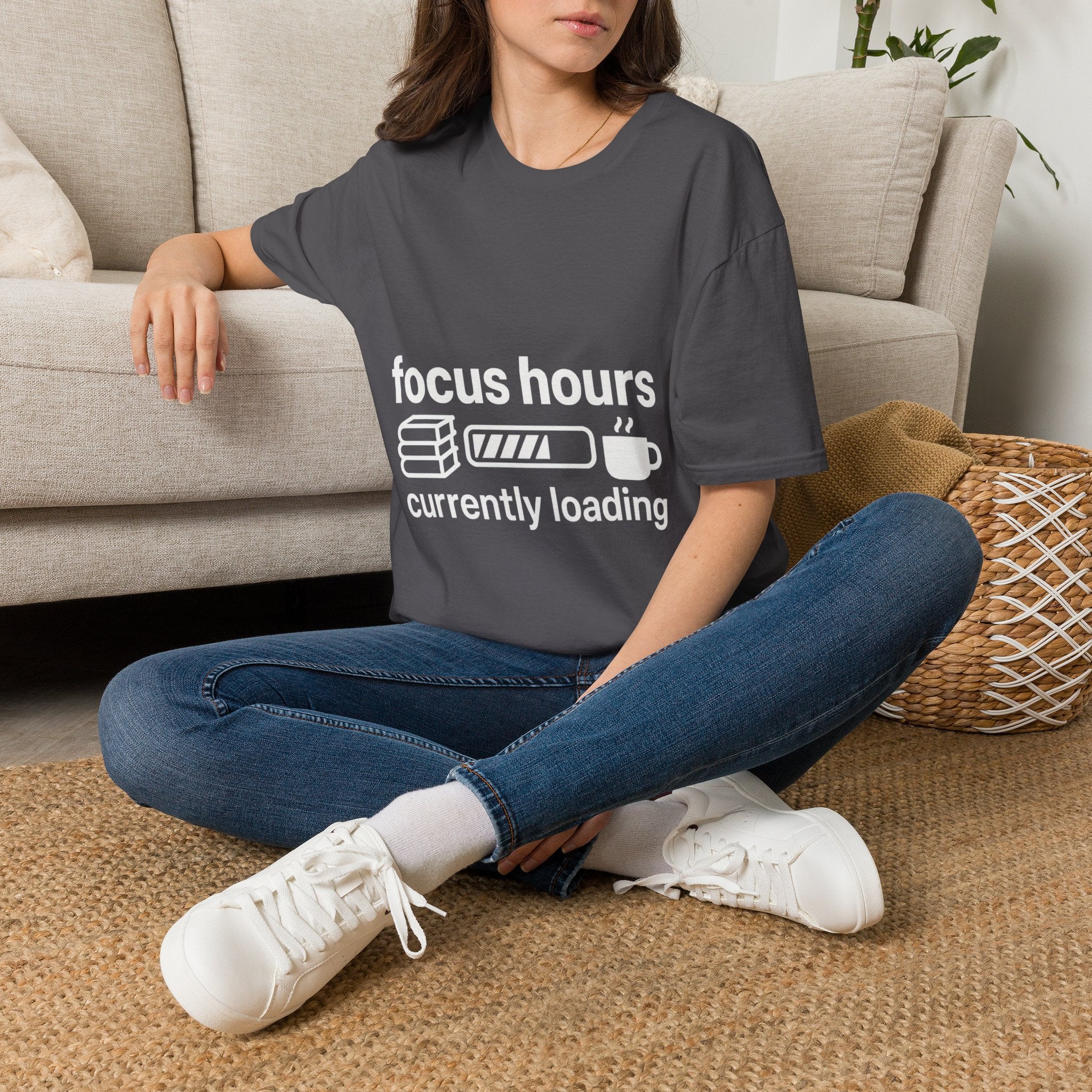 Focus Hours T-Shirt — "Focus Hours Currently Loading" Graphic Tee for Productivity & Remote Work - Trending Now - August 2026 Trends - Everyday T-Shirt