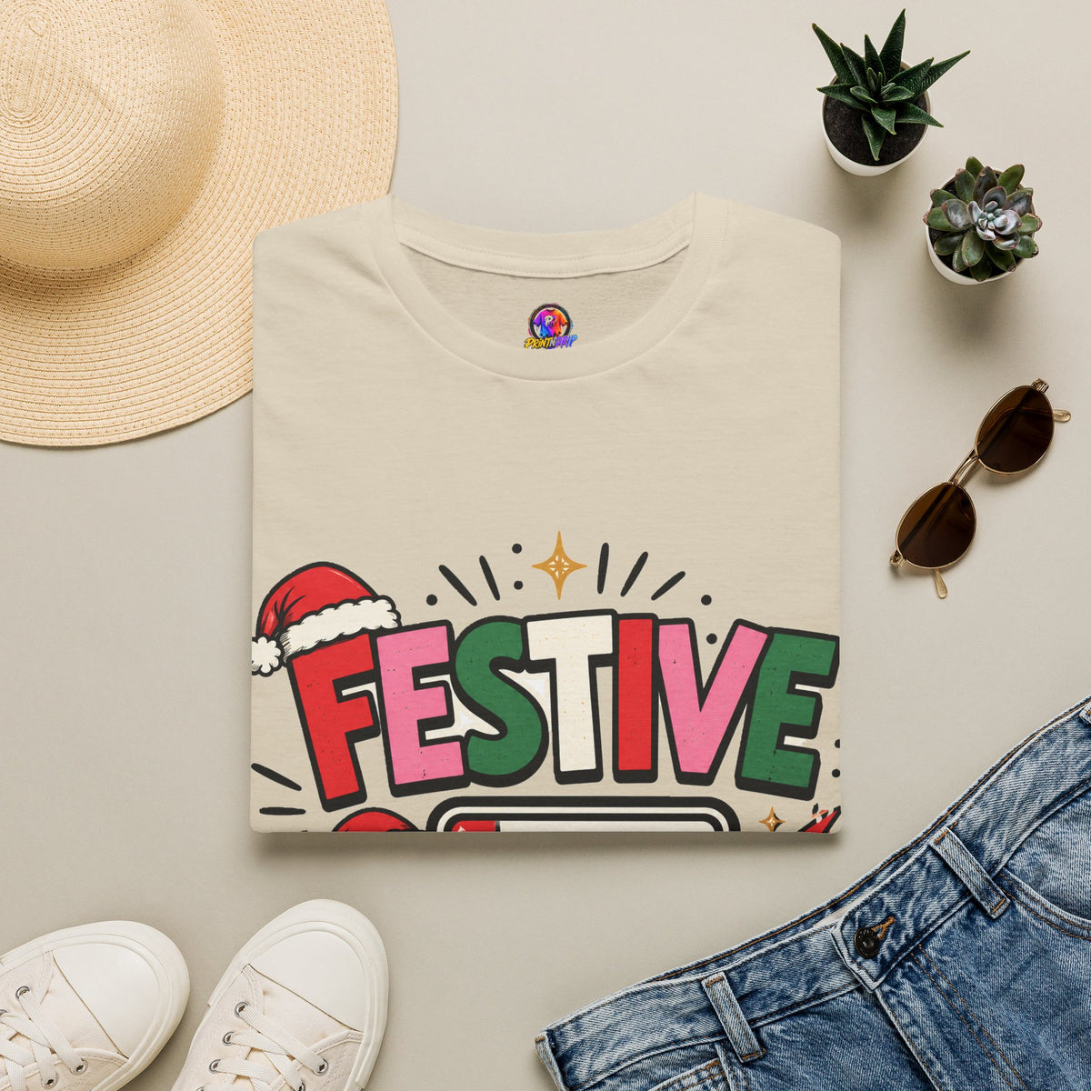 Festive Buffering T-Shirt — Funny Holiday Christmas Tee with Loading Battery Design