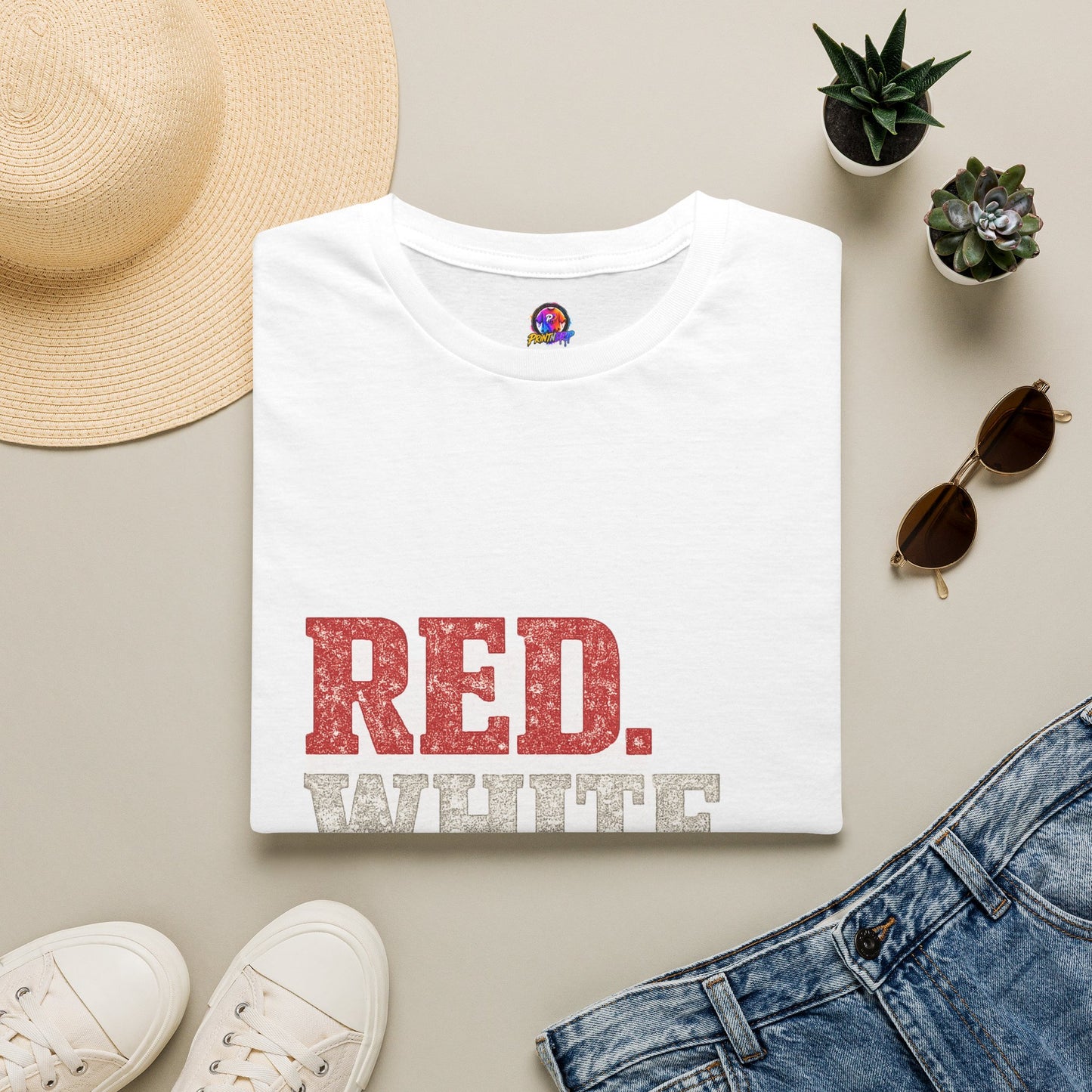 USA Patriotic 'Red. White. Go.' T-Shirt — 4th of July Independence Day Tee