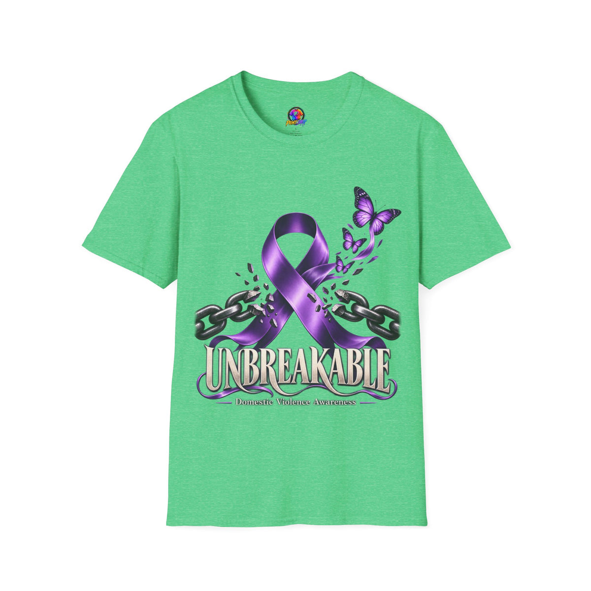 Unbreakable Purple Ribbon T-Shirt —Domestic Violence  Awareness Support Tee