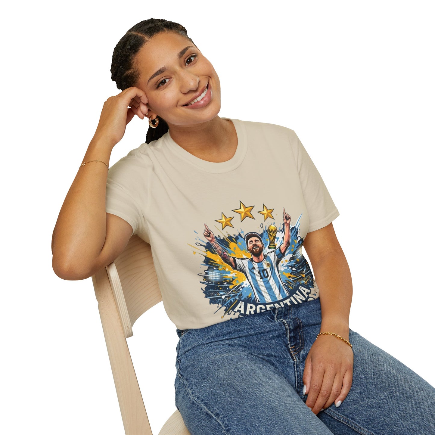 Argentina Messi Soccer T‑Shirt — World Cup Champion Fan Tee