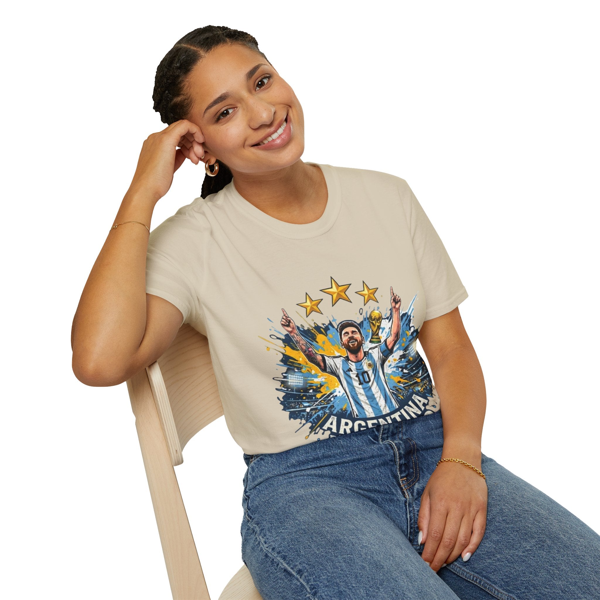 Argentina Messi Soccer T‑Shirt — World Cup Champion Fan Tee