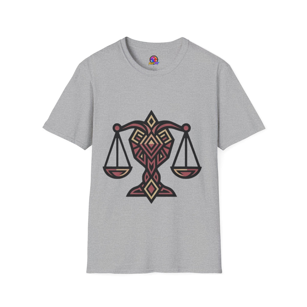 Libra Scales T-Shirt — Geometric Zodiac Libra Tee