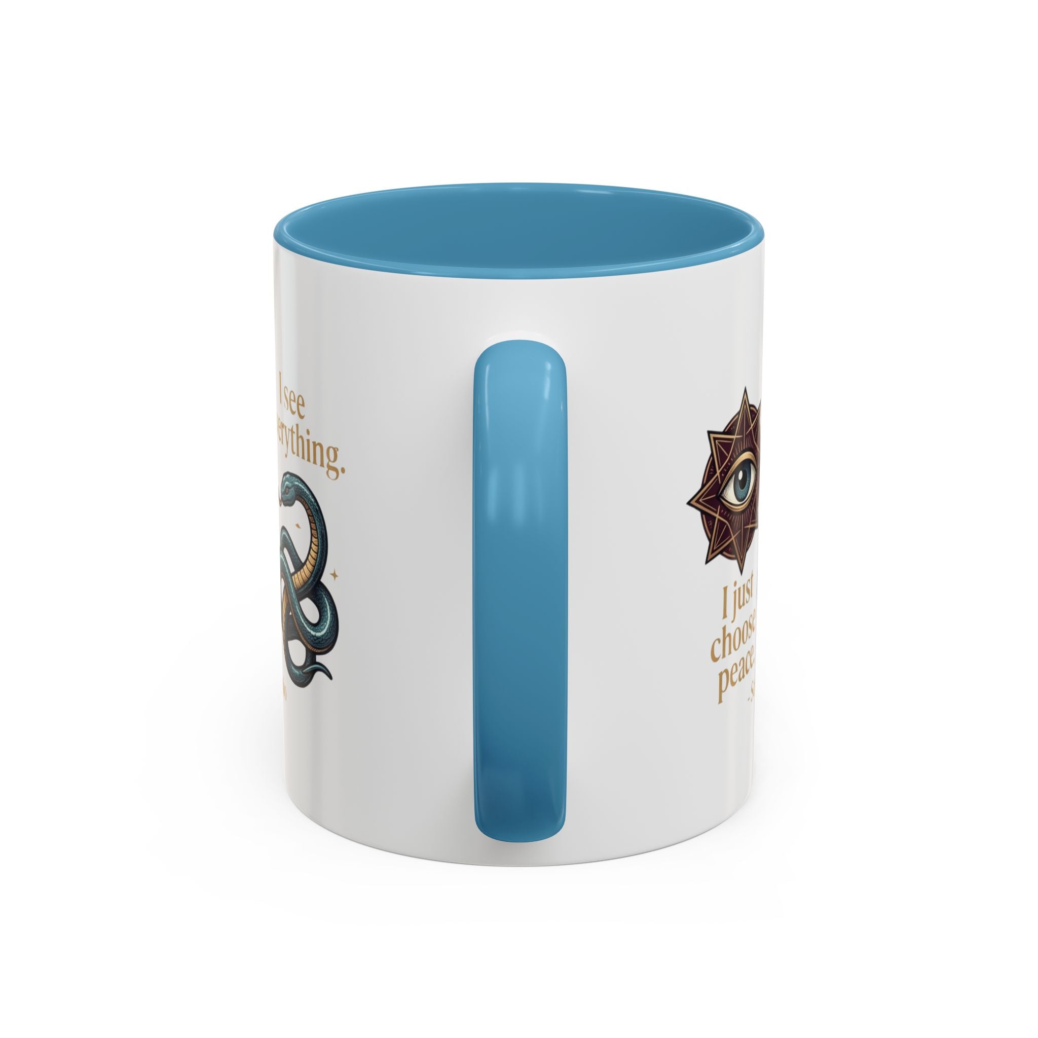 Scorpio Accent Coffee Mug – "I See Everything, I Just Choose Peace" Zodiac Mug