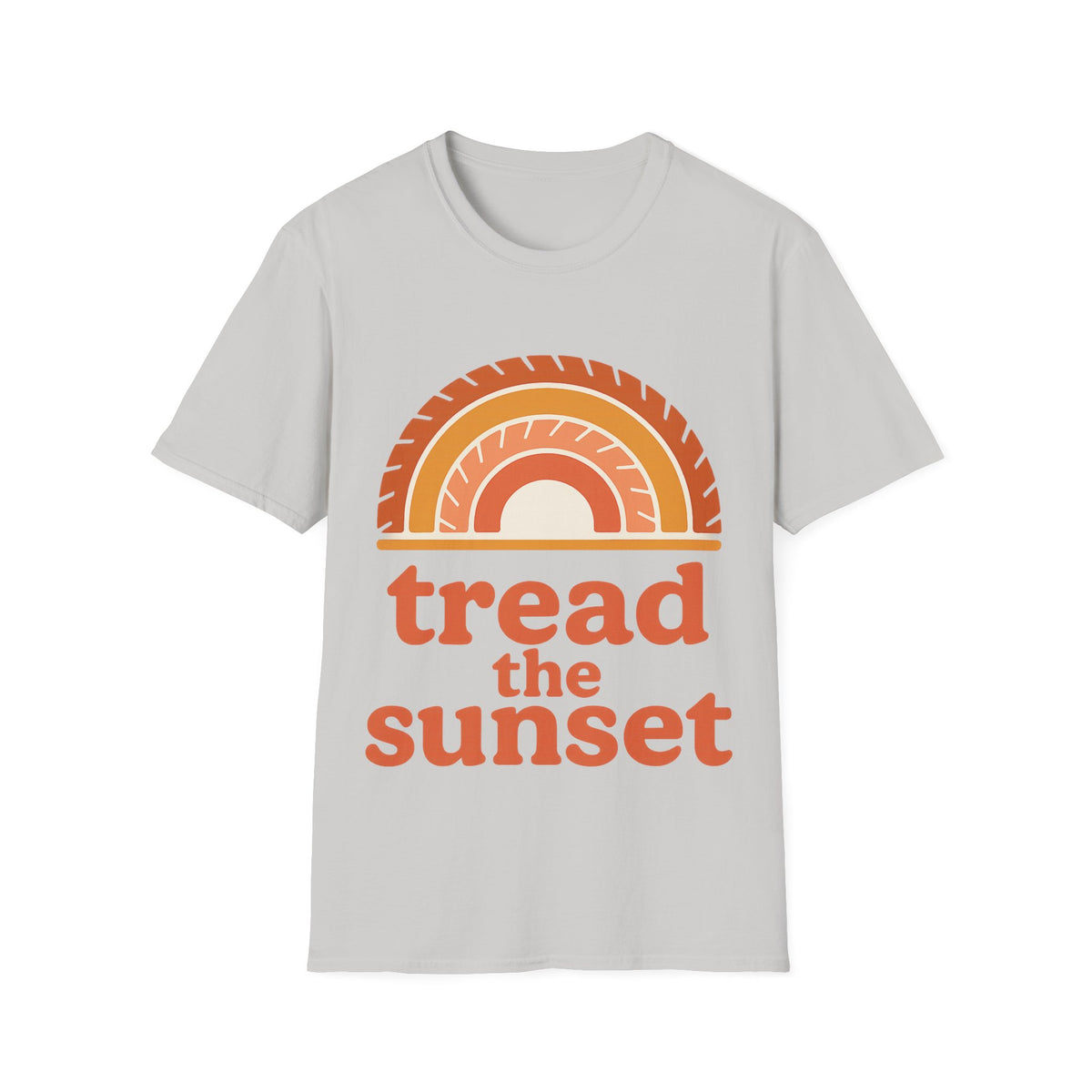 Tread The Sunset Boho Rainbow T-Shirt, Retro Wanderlust Hiking Outdoor Graphic Tee - Trending Now - September 2026