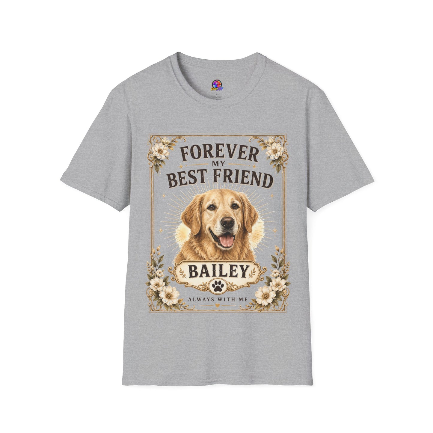 Forever My Best Friend Dog T-Shirt — Personalized Golden Retriever Tribute