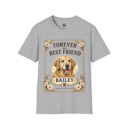 Forever My Best Friend Dog T-Shirt — Personalized Golden Retriever Tribute