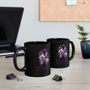 Healing Has Power Purple Ribbon Domestic Violence Awareness Mug