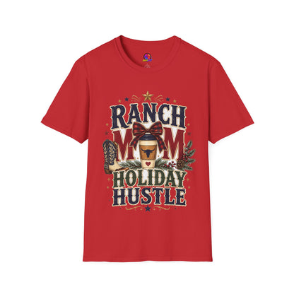Ranch Mom Holiday Hustle T-Shirt — Festive Western Mom Tee