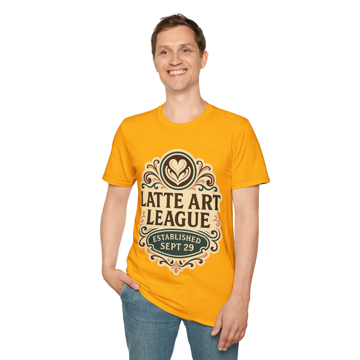 Latte Art League Serving Rituals National Coffee Day Crest T-Shirt - Trending Now - September 2026