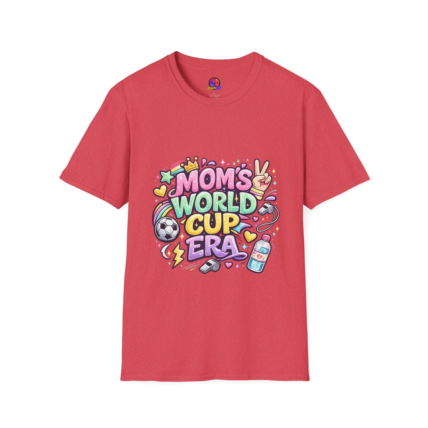Girls Kids Mom's World Cup Era T‑Shirt — Playful Soccer Mom Tee