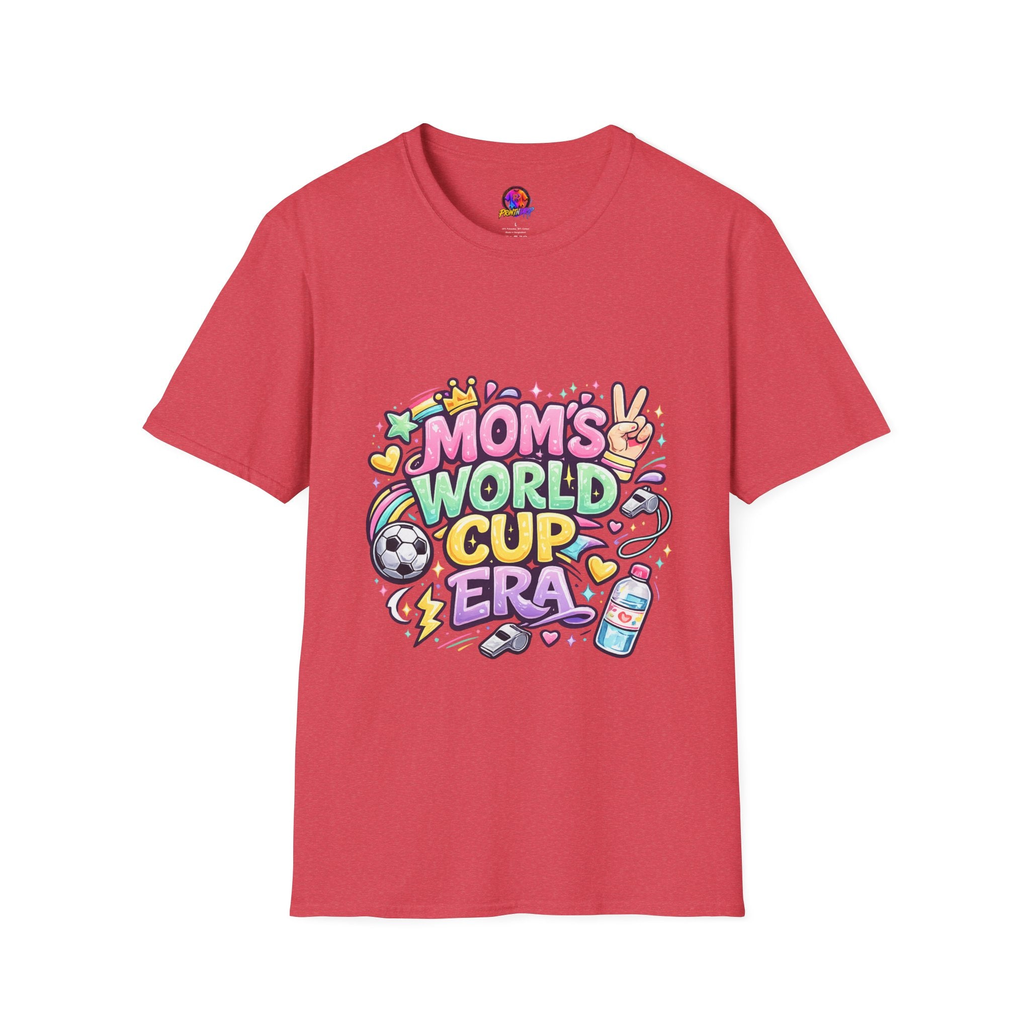 Girls Kids Mom's World Cup Era T‑Shirt — Playful Soccer Mom Tee