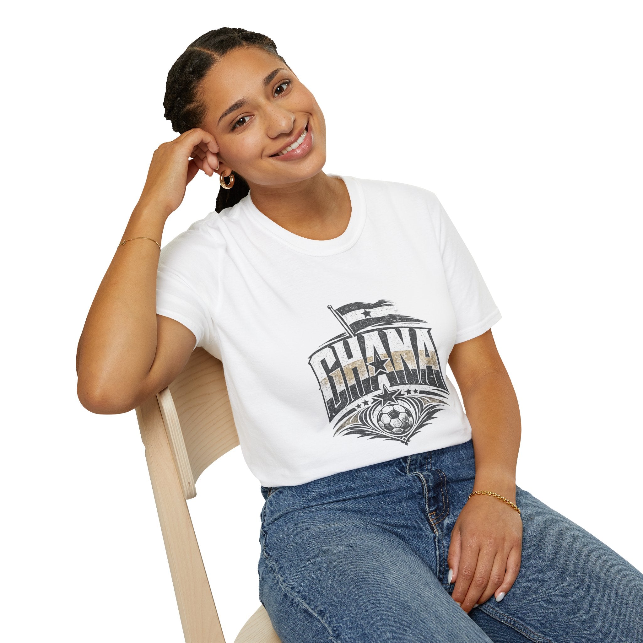 Ghana Vintage Flag T-Shirt — Retro Ghana Pride Graphic Tee