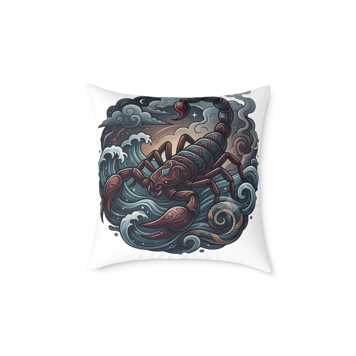 Scorpio Zodiac Square Poly Canvas Pillow