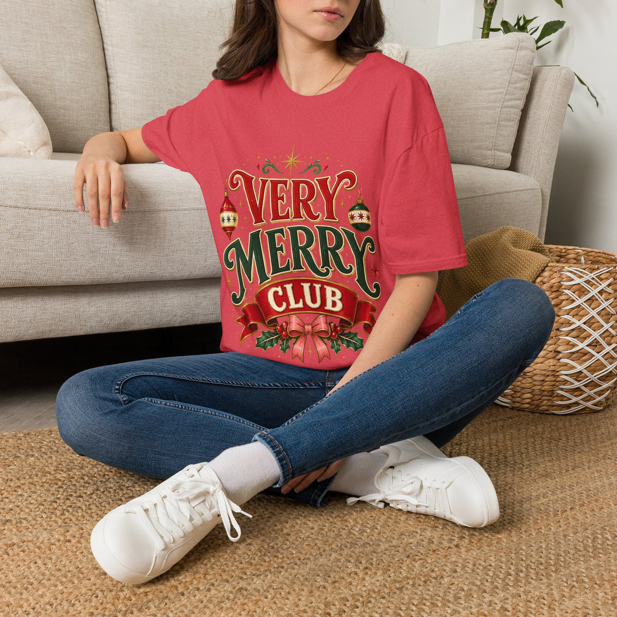 Very Merry Club T-Shirt — Festive Christmas Holiday Tee