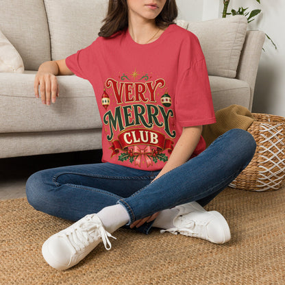 Very Merry Club T-Shirt — Festive Christmas Holiday Tee