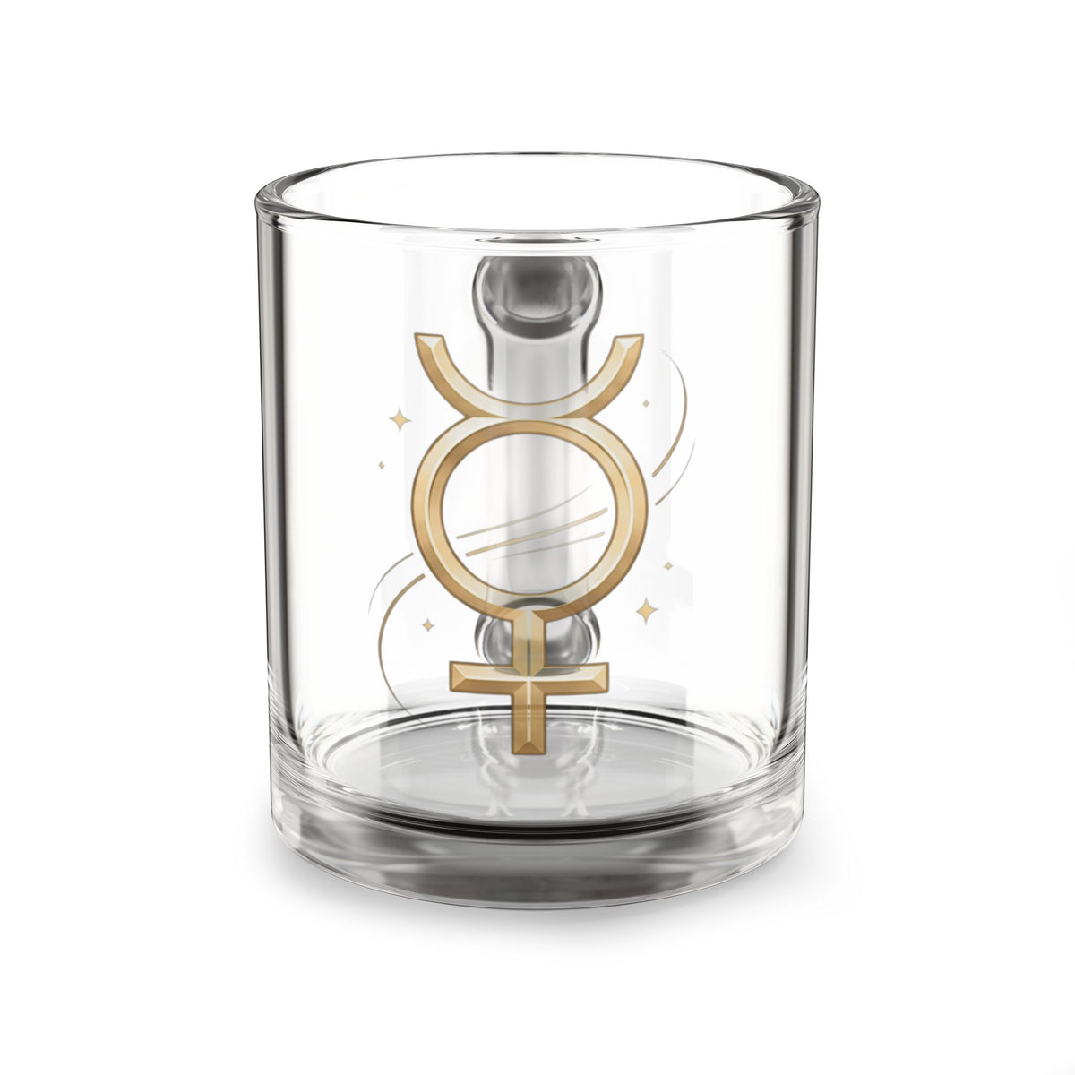Virgo Glass Mug — 10oz Zodiac Coffee Cup with Gold Astrology Symbol