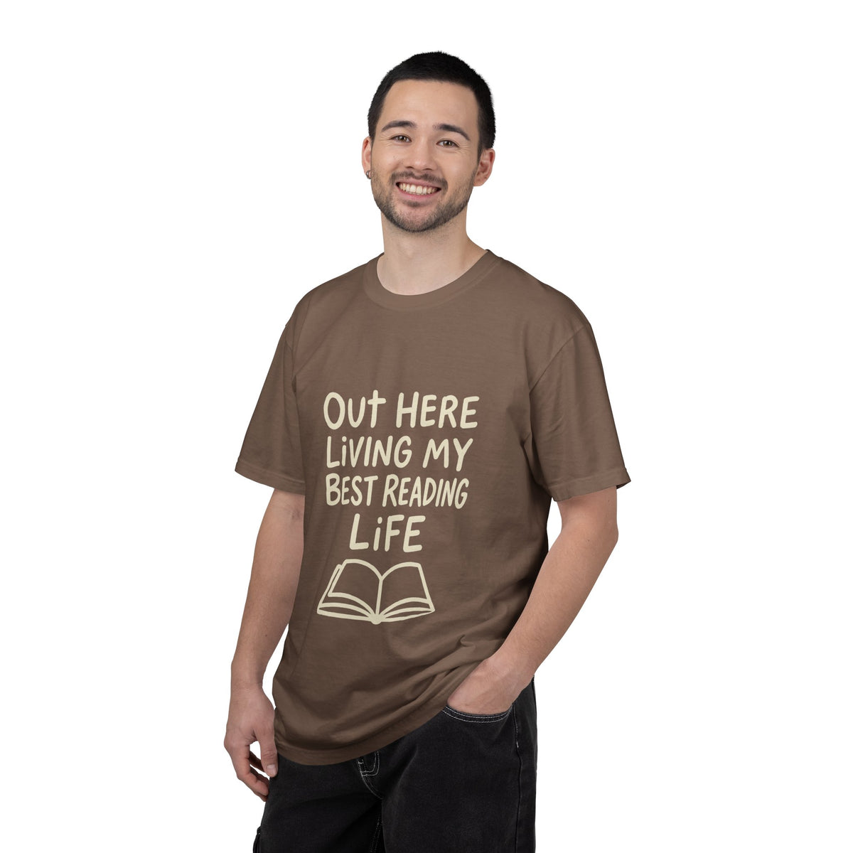 Reading Life T-Shirt — "Out Here Living My Best Reading Life" Book Lover Tee - Trending Now - October 2026