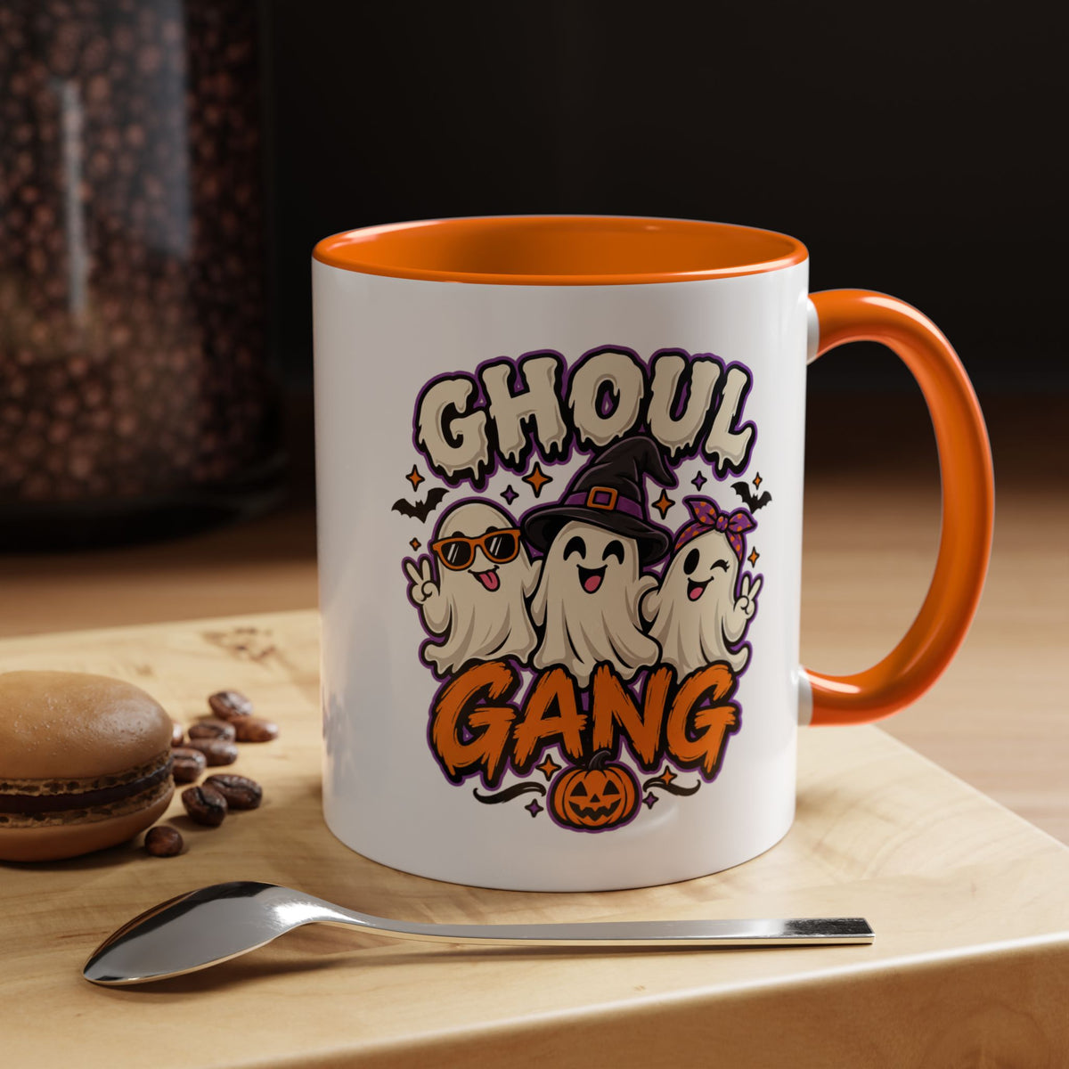 Ghoul Gang Coffee Mug — Cute Halloween Ghosts Accent Mug (11/15oz)