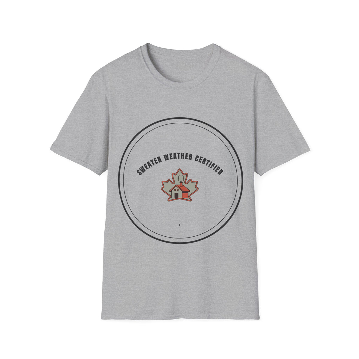 Sweater Weather Certified T-Shirt — Cozy Fall Maple Badge Tee - Trending Now - September 2026