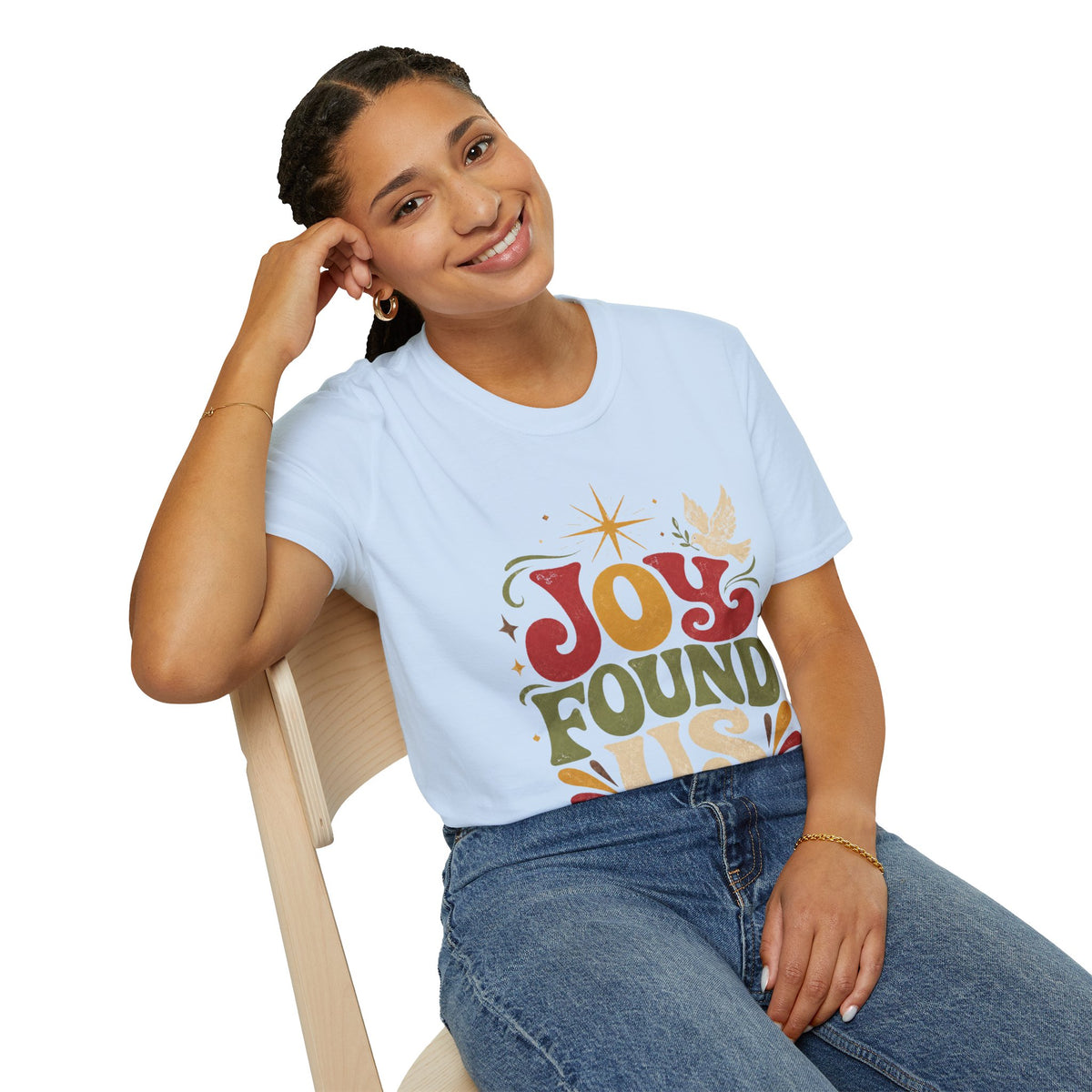 Joy Found Us T‑Shirt — Retro Christmas Holiday Graphic Tee
