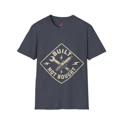 Built Not Bought T-Shirt — Vintage Mechanic Auto Repair Tee