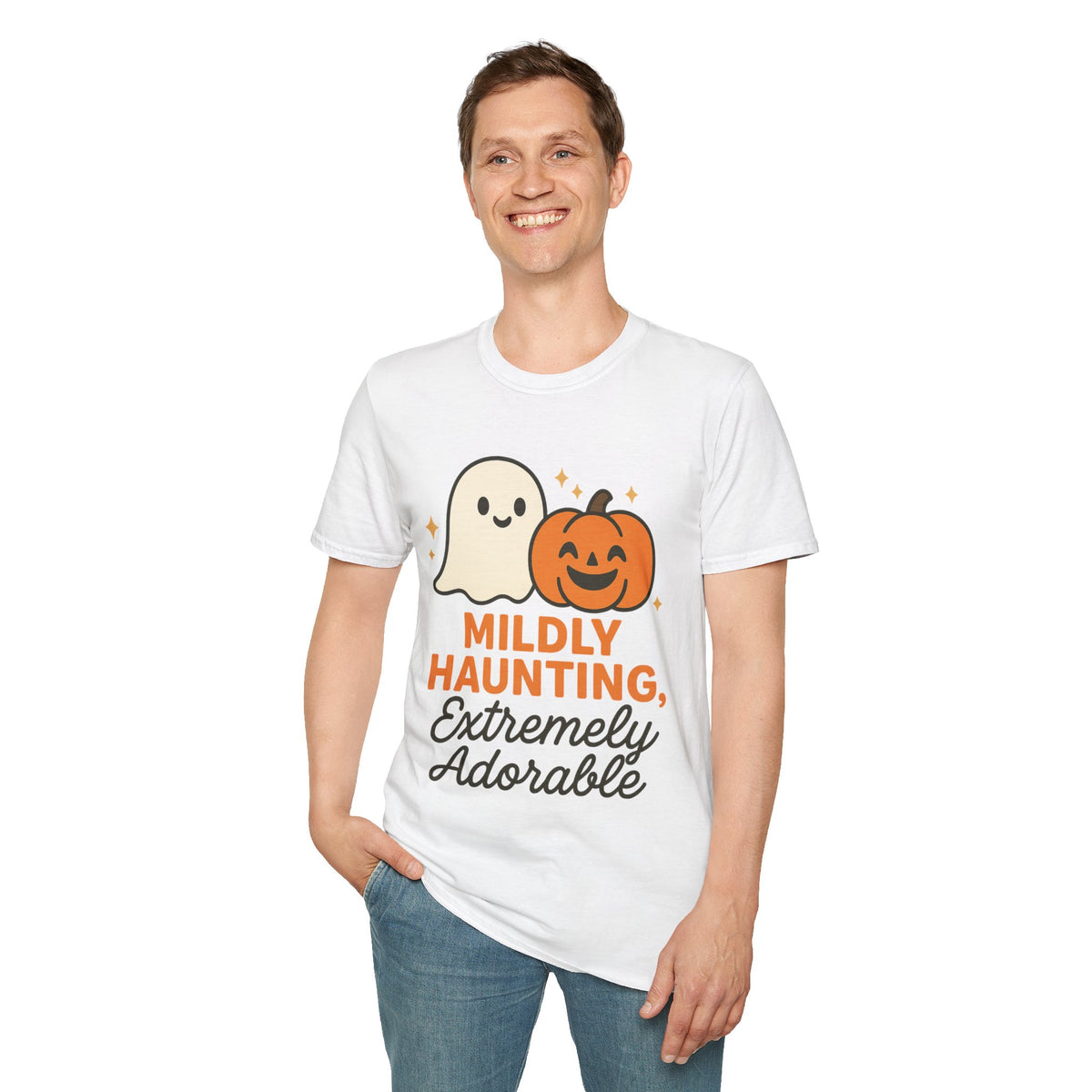 Mildly Haunting Extremely Adorable Ghost T-Shirt, Cute Halloween Pumpkin Tee - Trending Now - September 2026