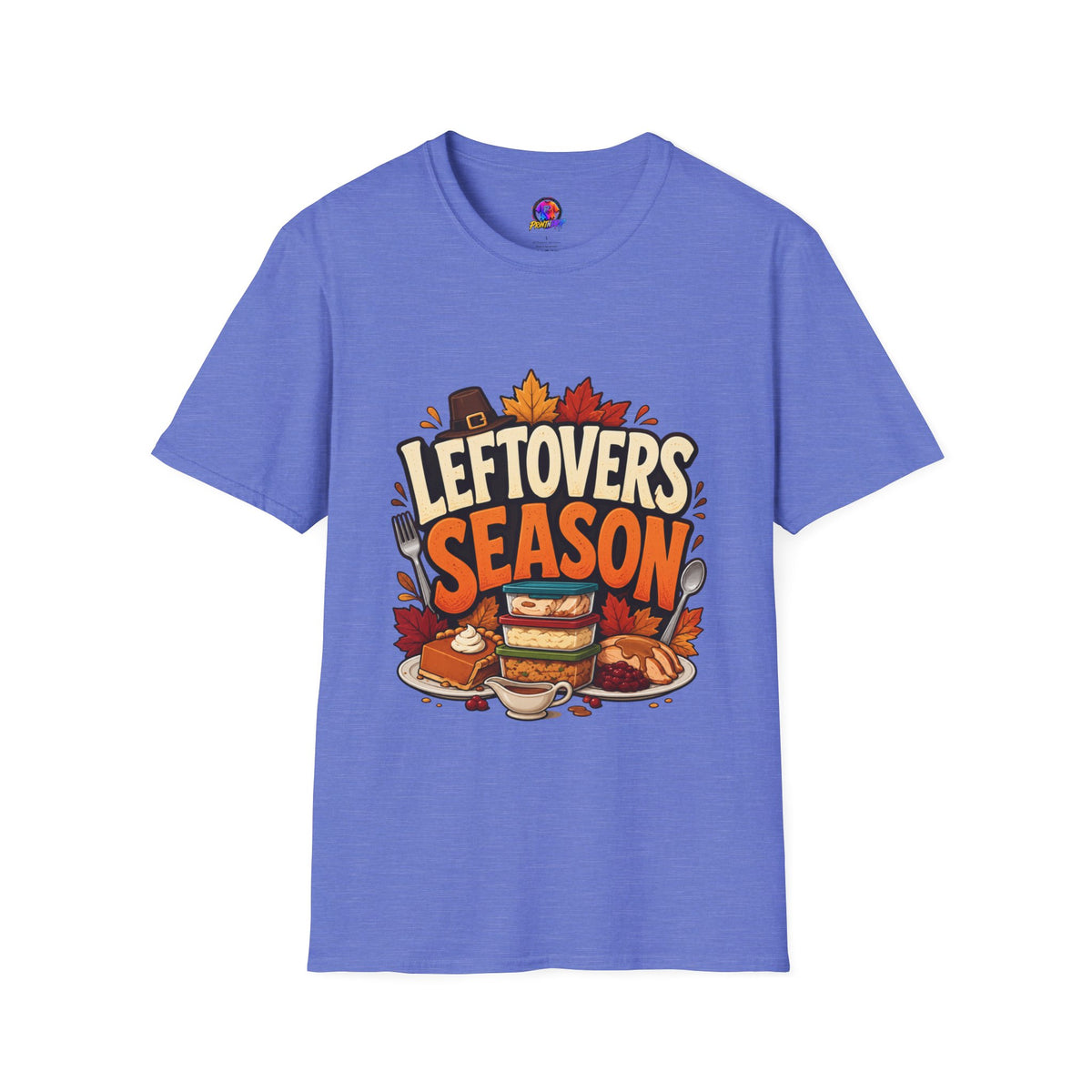 Thanksgiving T-Shirt Leftovers Season T-Shirt — Funny Thanksgiving Turkey & Pie Graphic Tee