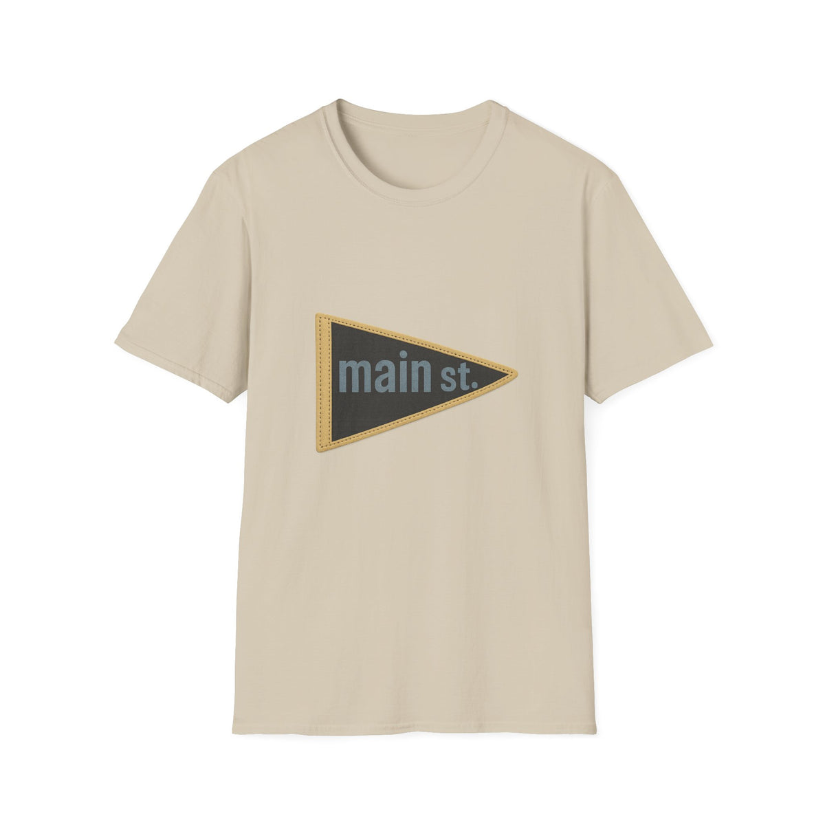 Main St. Triangle Logo T‑Shirt — Vintage Retro Street Sign Graphic Tee - Trending Now - August 2026