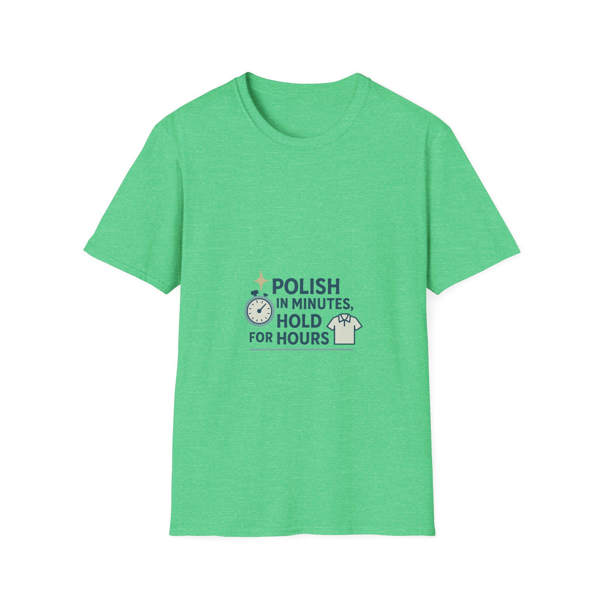 T-Shirt — "Polish in Minutes, Hold for Hours" Minimalist Nail Care Graphic Tee - Trending Now - October 2026