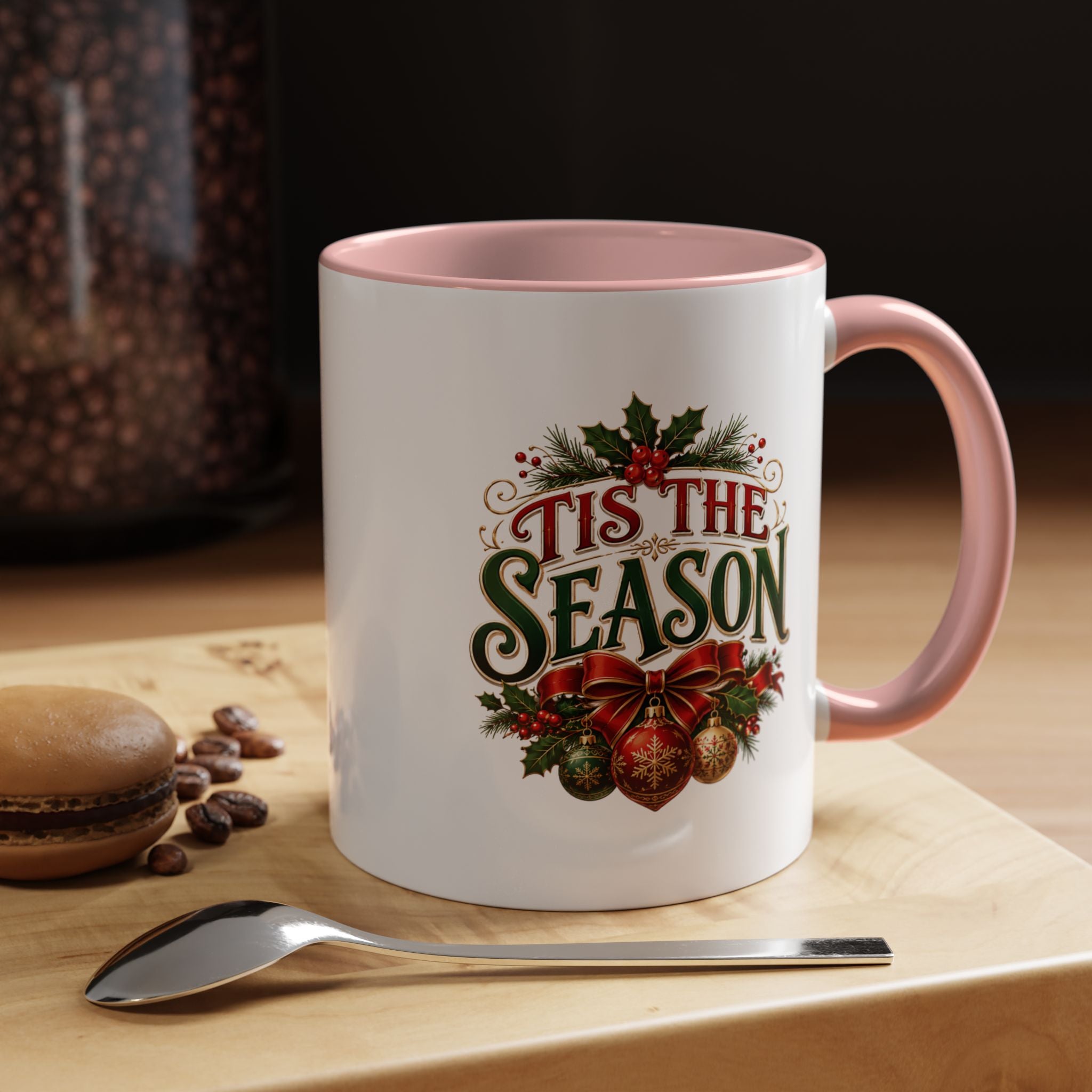 Tis The Season Accent Coffee Mug - Holiday Christmas Coffee Cup