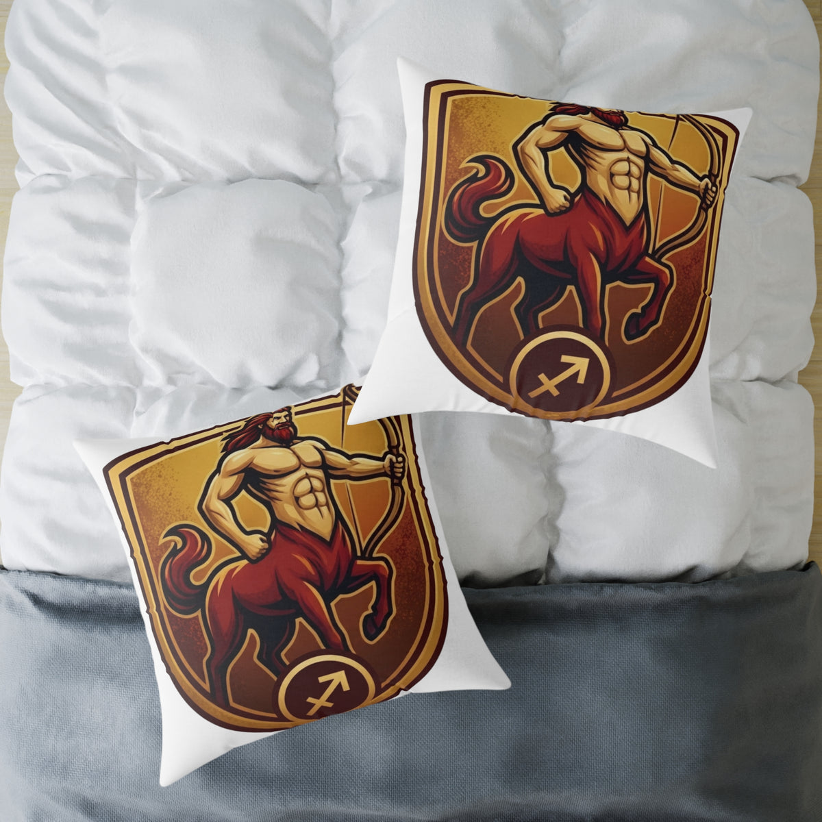 Sagittarius Zodiac Archer Arrow  Square Poly Canvas Pillow