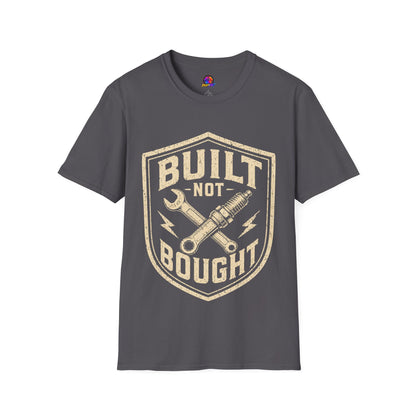 Built Not Bought T-Shirt — Vintage Mechanic Auto Repair Tee