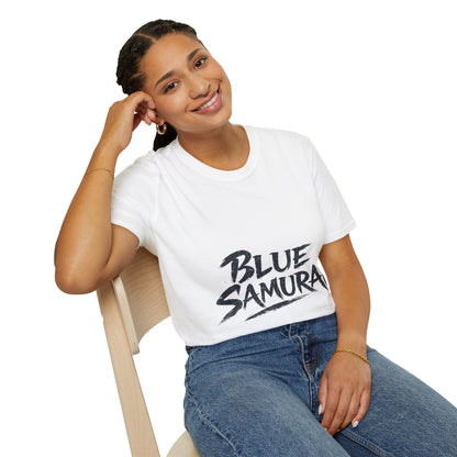 Japan Blue Samurai T-Shirt — Bold Brushstroke Graphic Tee