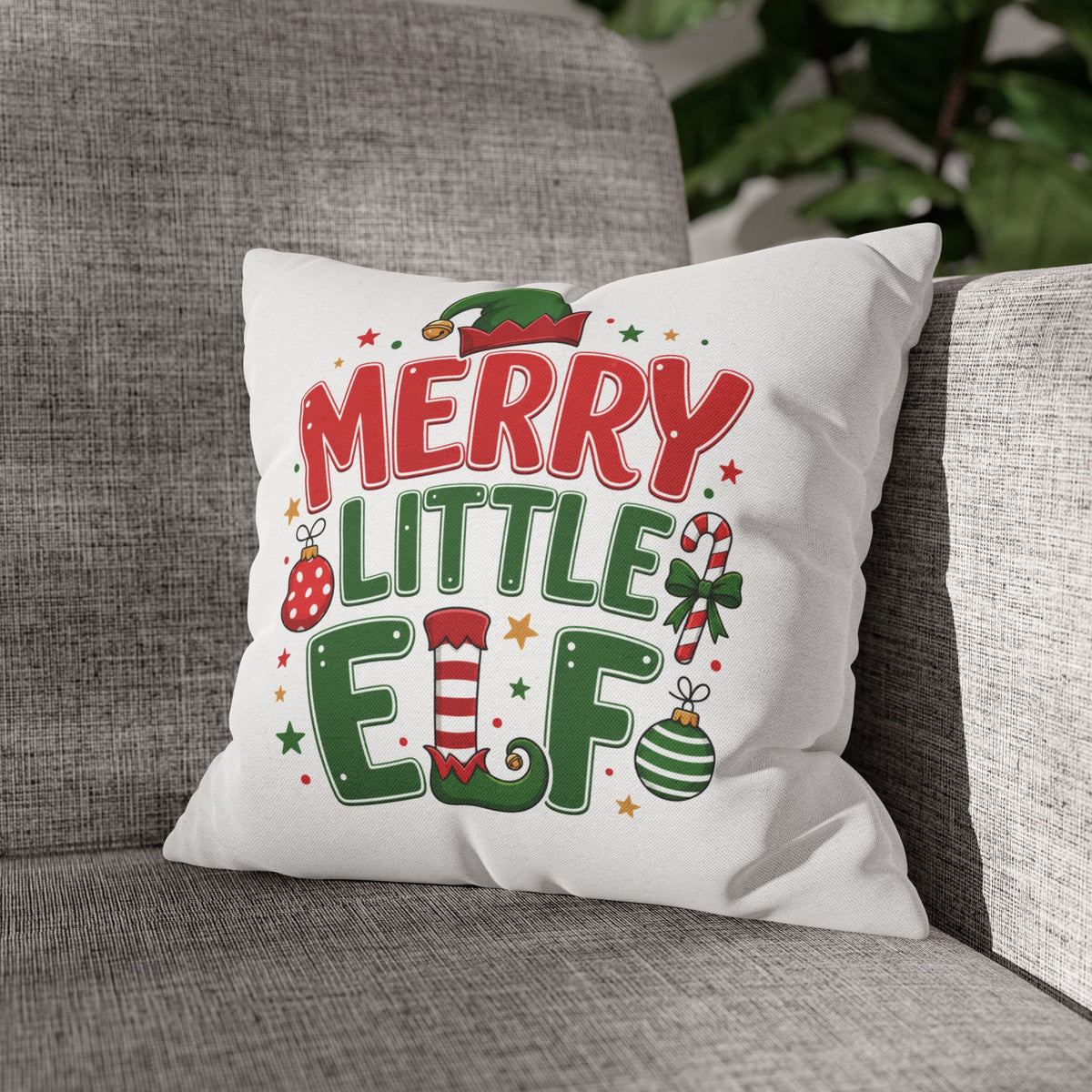 Christmas Pillowcase Merry Little Elf Christmas Pillowcase