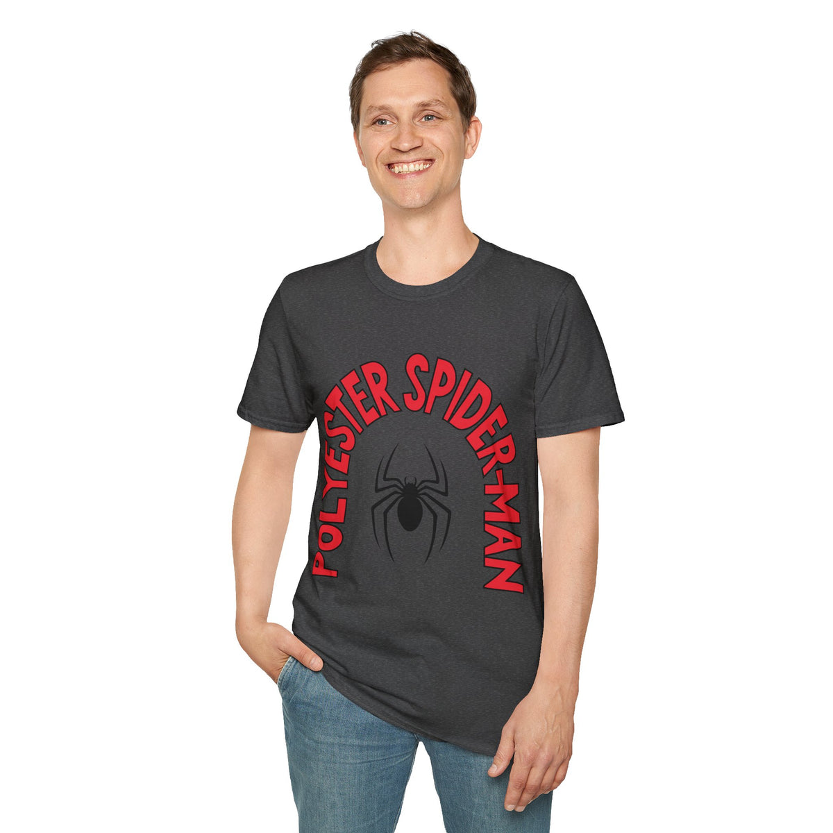 Spider Graphic T-Shirt — "Polyester Spiderman" Retro Spider Logo Tee - Trending Now - August 2026