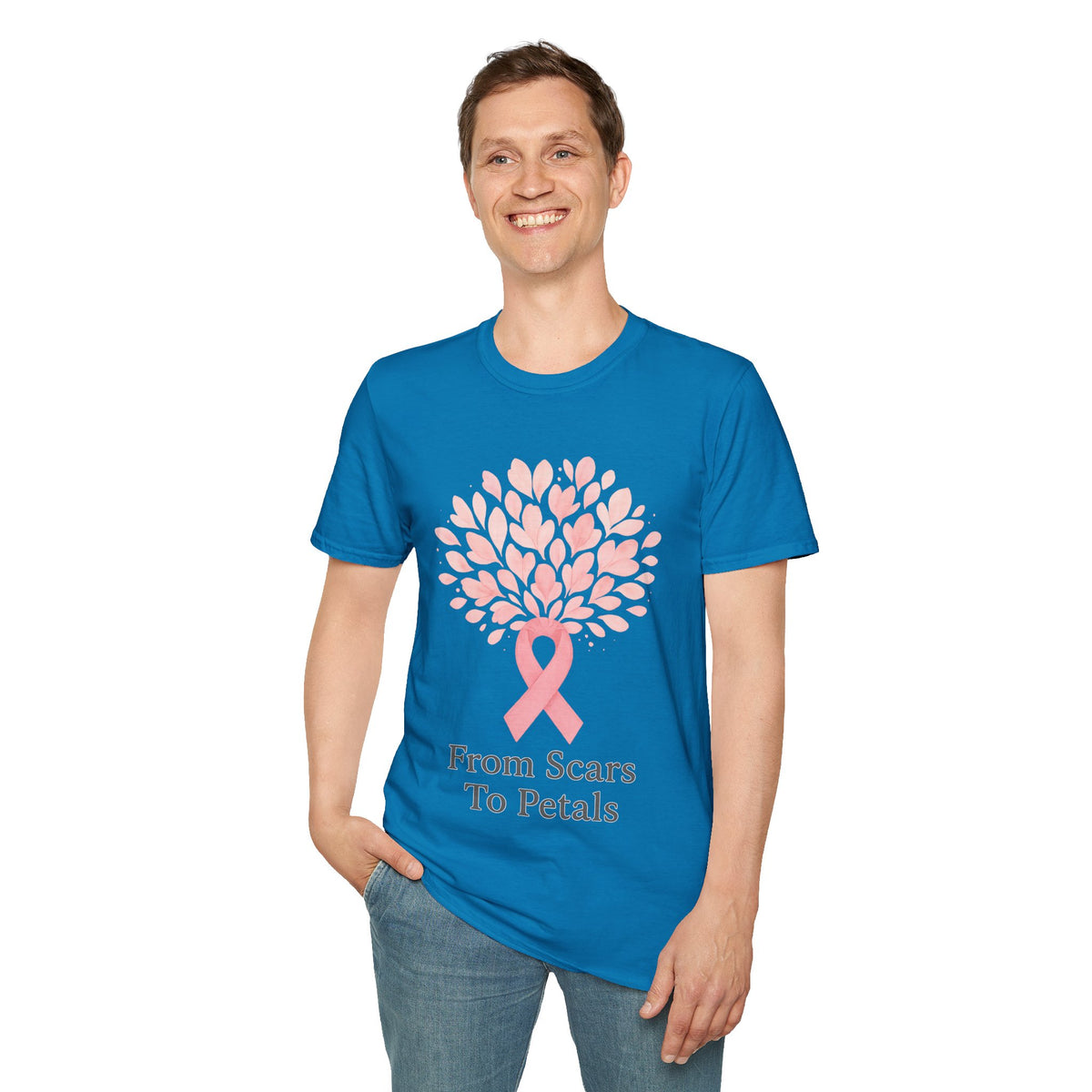 From Scars To Petals Pink Ribbon Tree T-Shirt, Breast Cancer Survivor Gift Tee - Trending Now - September 2026