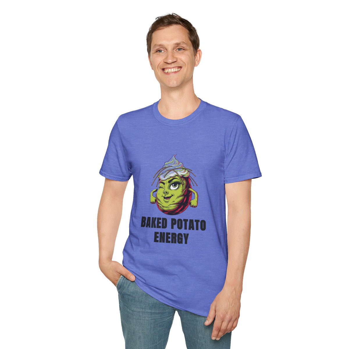 Baked Potato Energy T-Shirt — Funny Green Spud Graphic Tee - Trending Now - August 2026