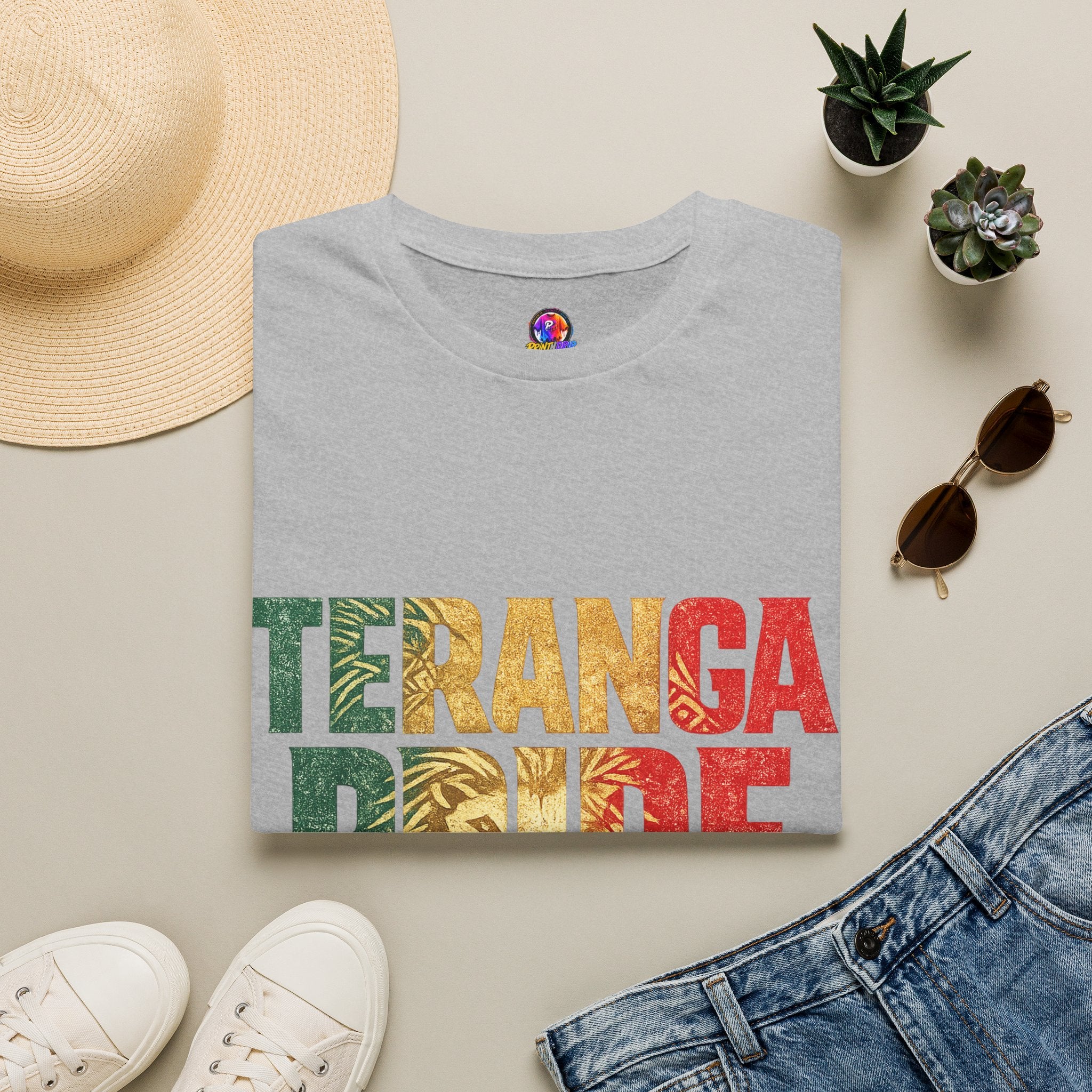 Senegal Teranga Pride T-Shirt — Senegal Flag Colors & Lion Graphic