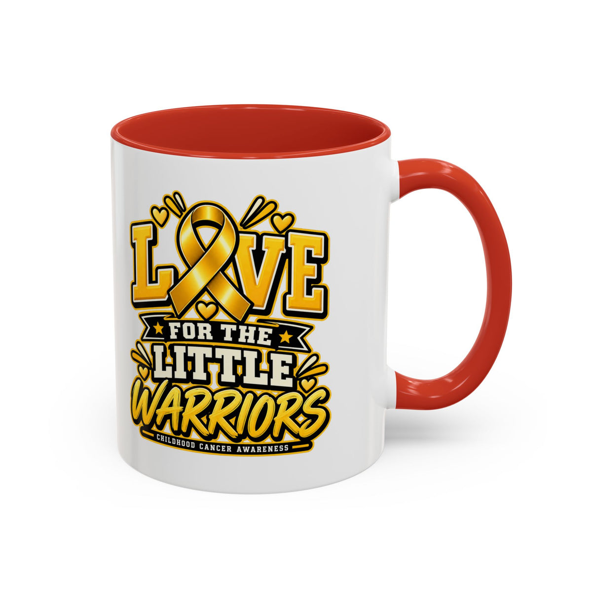 Coffee Mug — "Love for the Little Warriors" Childhood Cancer Awareness Accent Mug