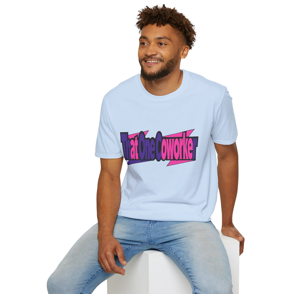 T-Shirt — Retro Pink & Purple 'That One Coworker' Graphic Tee - Trending Now - August 2026