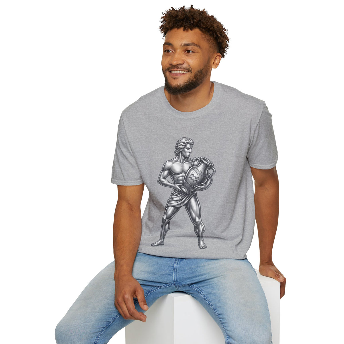 Aquarius Zodiac T-Shirt — Mythic Water Bearer Astrology Tee