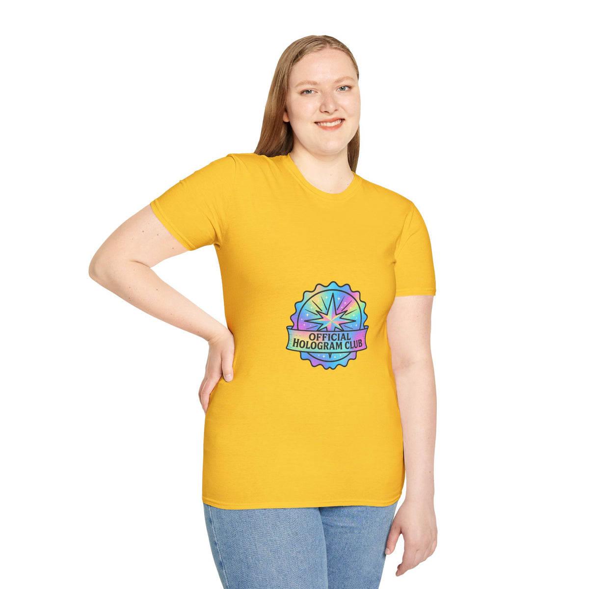 Official Hologram Club Rainbow Holographic T-Shirt - Trending Now - October 2026