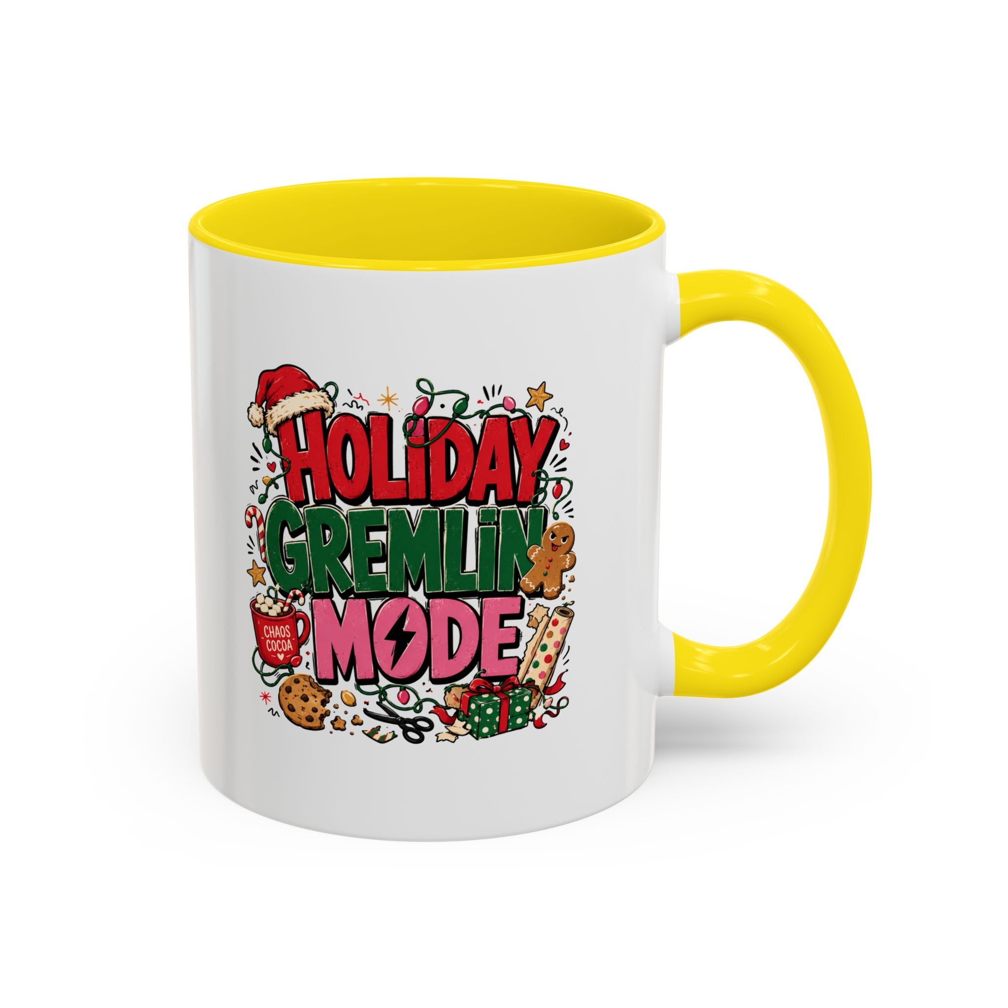 Modern Day Christmas Holiday Gremlin Mode Coffee Mug — Funny Christmas Accent Mug