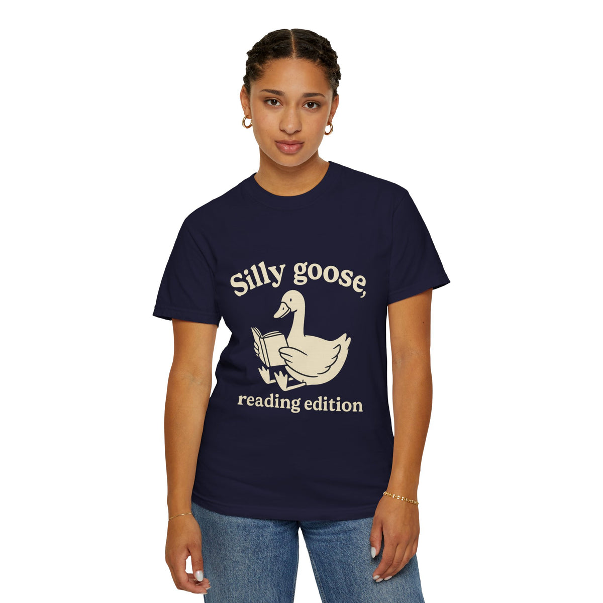 Silly Goose Reading Edition Tee - Cute Book Lover Animal Graphic T-Shirt - Trending Now - October 2026
