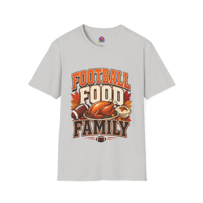 Football Food Family T-Shirt — Thanksgiving Tailgate Tee for Fans