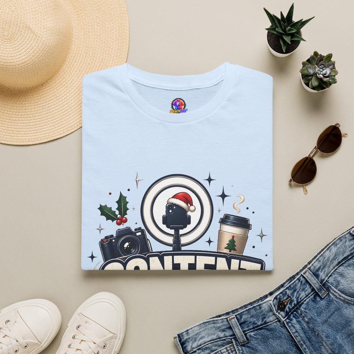 Content Creator Christmas T-Shirt