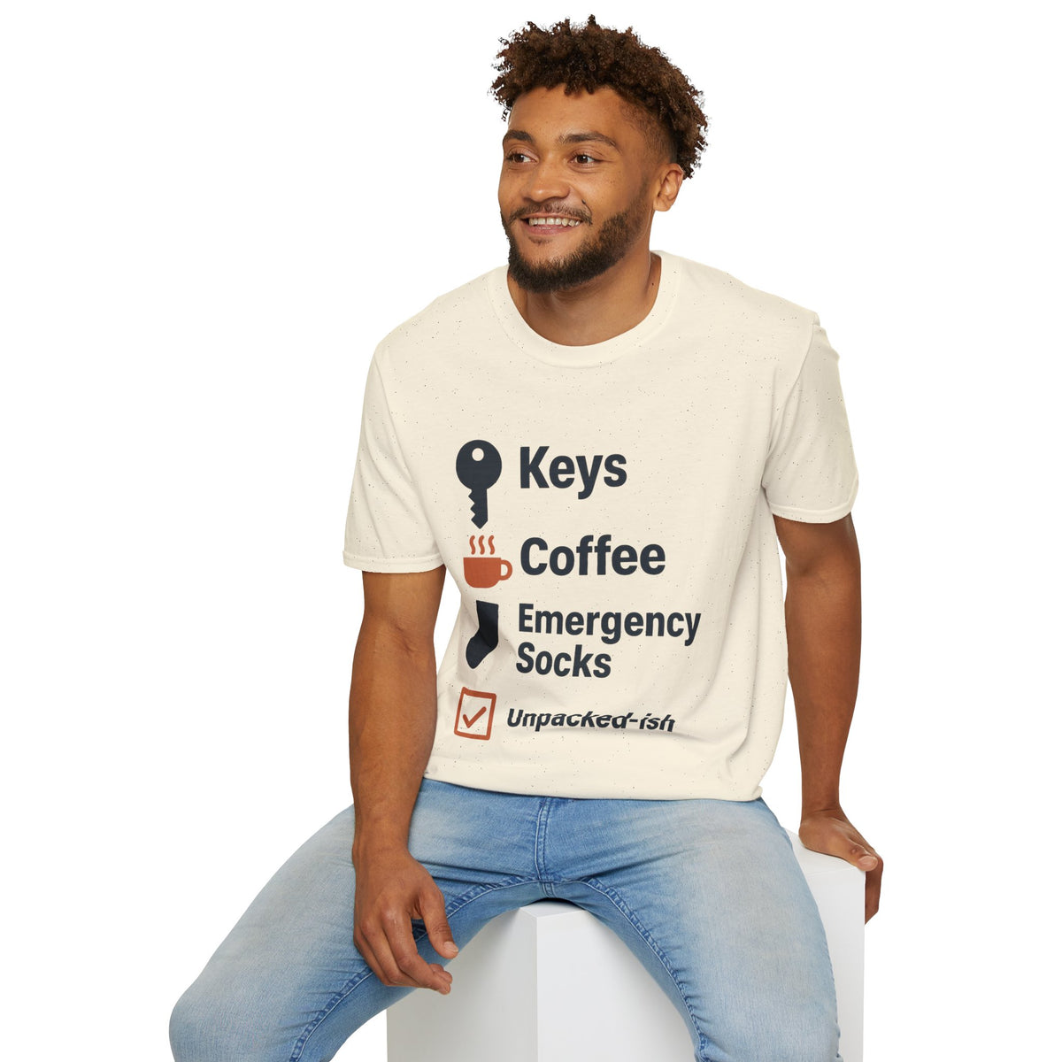 Keys, Coffee, Phone, Wallet Checklist T-Shirt — Minimal Daily Essentials Graphic Tee - Trending Now - August 2026